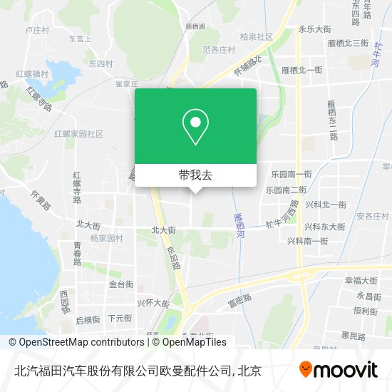 北汽福田汽车股份有限公司欧曼配件公司地图