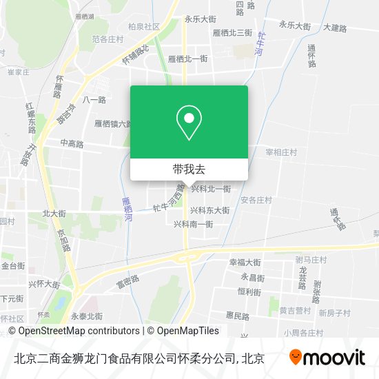 北京二商金狮龙门食品有限公司怀柔分公司地图