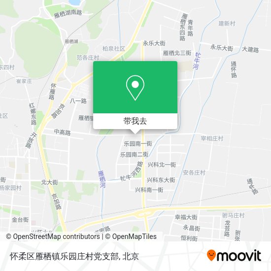 怀柔区雁栖镇乐园庄村党支部地图