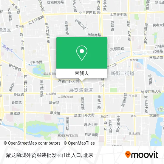 聚龙商城外贸服装批发-西1出入口地图