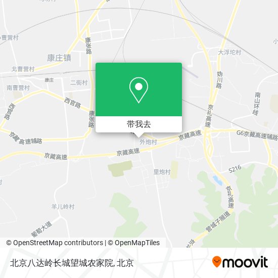 北京八达岭长城望城农家院地图