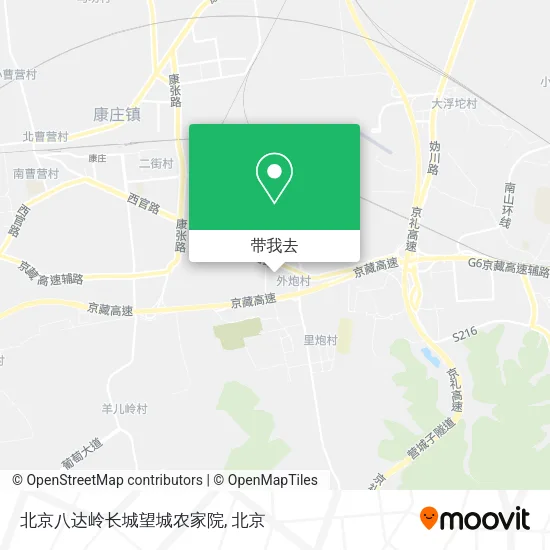 北京八达岭长城望城农家院地图
