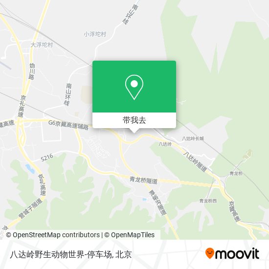 八达岭野生动物世界-停车场地图