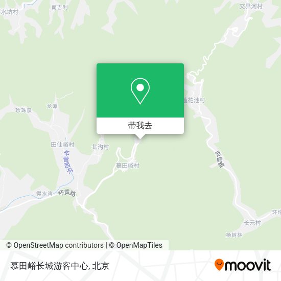 慕田峪长城游客中心地图