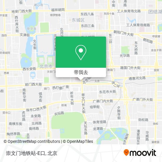 崇文门地铁站-E口地图