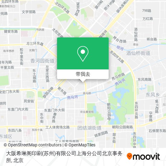 大阪希琳阁印刷(苏州)有限公司上海分公司北京事务所地图