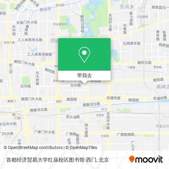 首都经济贸易大学红庙校区图书馆-西门地图