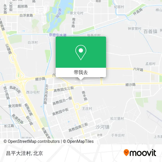 昌平大洼村地图