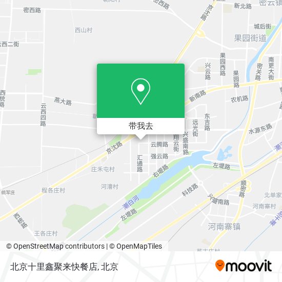 北京十里鑫聚来快餐店地图
