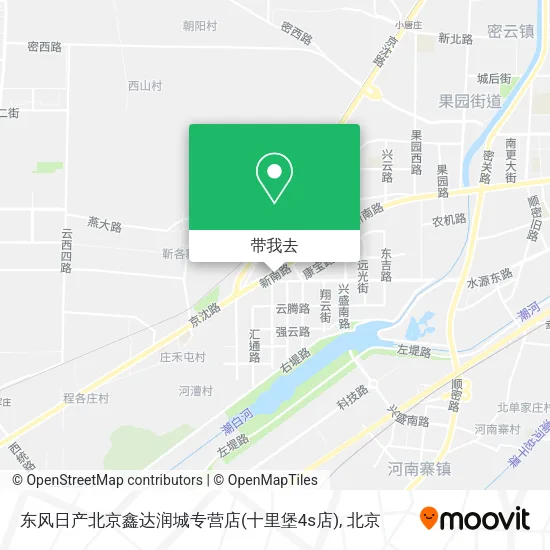 东风日产北京鑫达润城专营店(十里堡4s店)地图