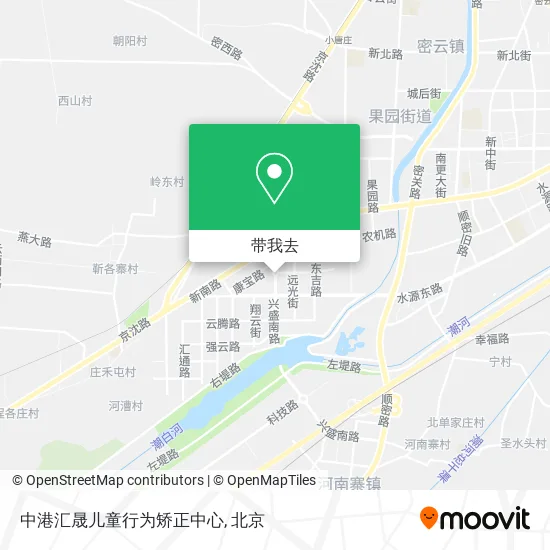 中港汇晟儿童行为矫正中心地图