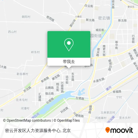 密云开发区人力资源服务中心地图