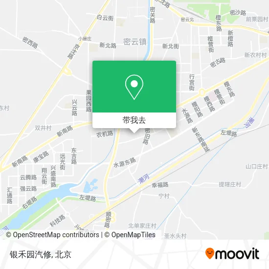 银禾园汽修地图