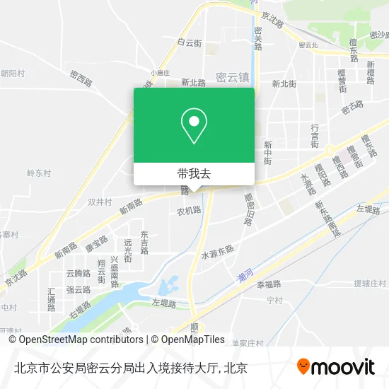 北京市公安局密云分局出入境接待大厅地图