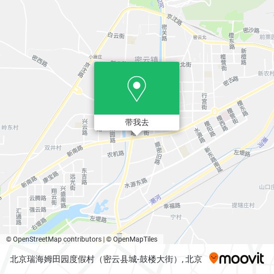 北京瑞海姆田园度假村（密云县城-鼓楼大街）地图