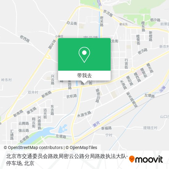 北京市交通委员会路政局密云公路分局路政执法大队-停车场地图