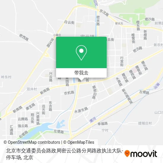 北京市交通委员会路政局密云公路分局路政执法大队-停车场地图