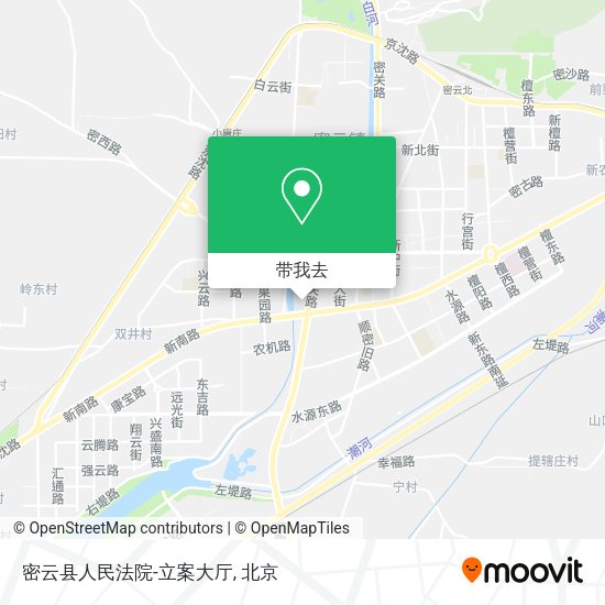 密云县人民法院-立案大厅地图