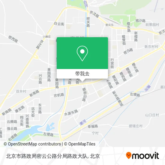 北京市路政局密云公路分局路政大队地图
