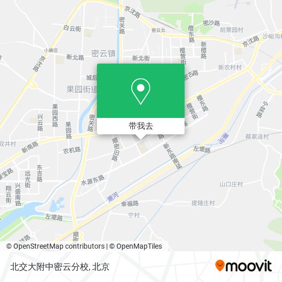 北交大附中密云分校地图