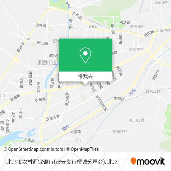 北京市农村商业银行(密云支行檀城分理处)地图