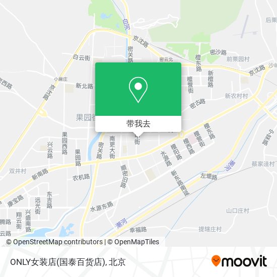 ONLY女装店(国泰百货店)地图