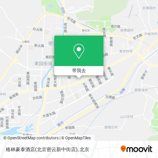 格林豪泰酒店(北京密云新中街店)地图