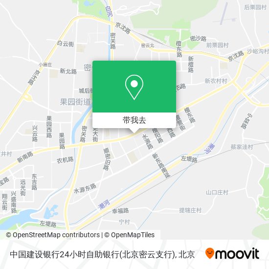 中国建设银行24小时自助银行(北京密云支行)地图