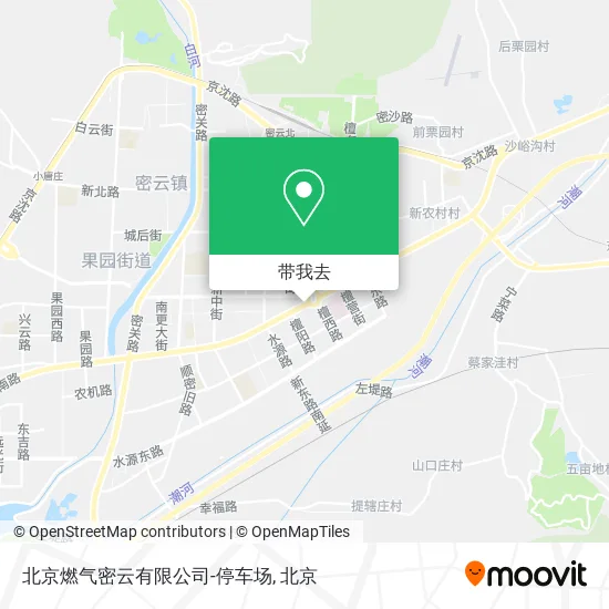 北京燃气密云有限公司-停车场地图