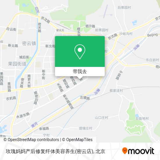 玫瑰妈妈产后修复纤体美容养生(密云店)地图
