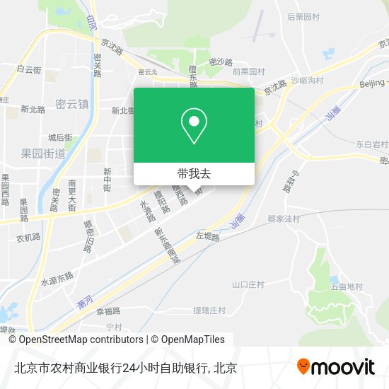 北京市农村商业银行24小时自助银行地图
