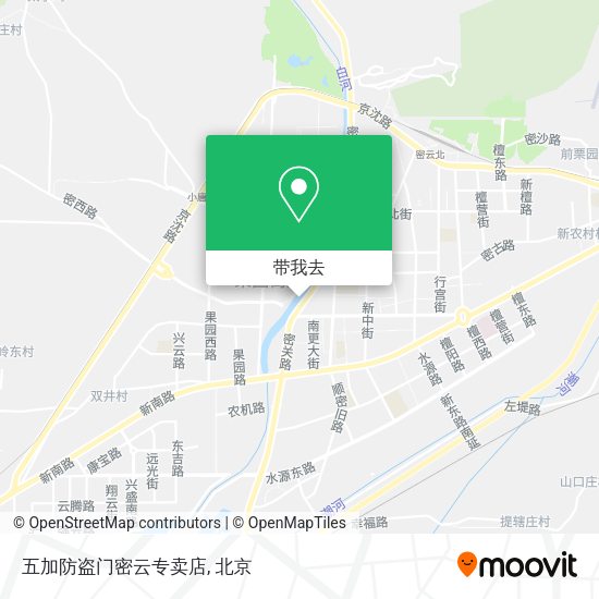 五加防盗门密云专卖店地图