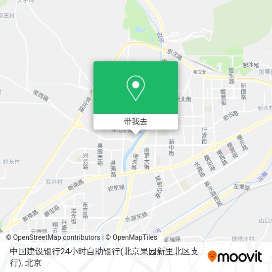中国建设银行24小时自助银行(北京果园新里北区支行)地图