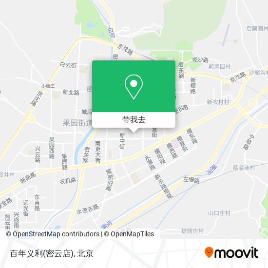 百年义利(密云店)地图