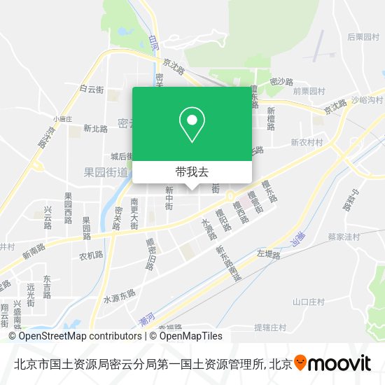 北京市国土资源局密云分局第一国土资源管理所地图