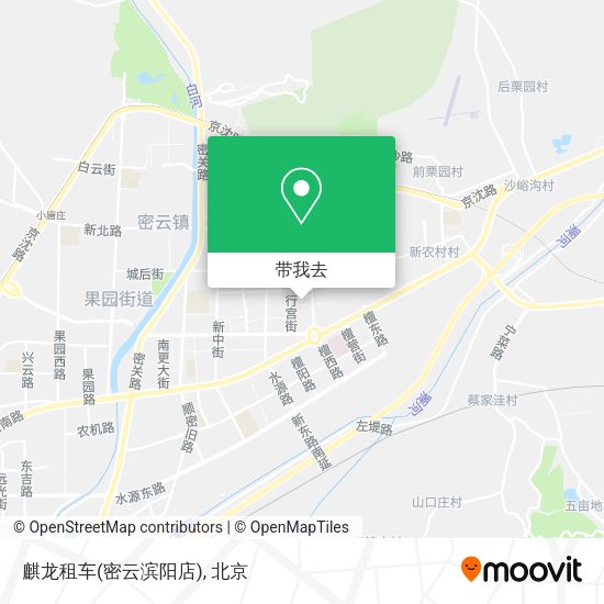麒龙租车(密云滨阳店)地图