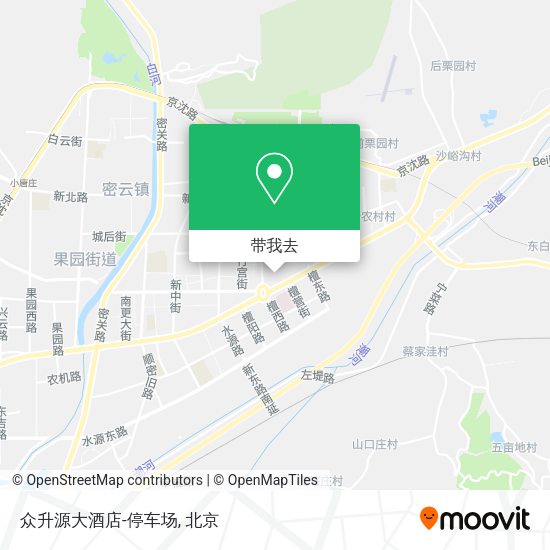 众升源大酒店-停车场地图