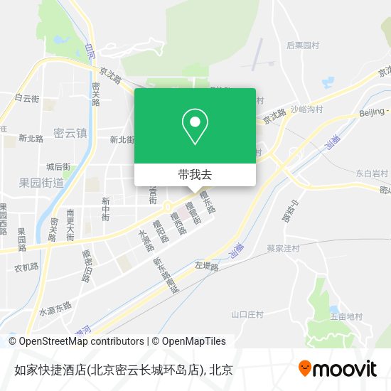 如家快捷酒店(北京密云长城环岛店)地图
