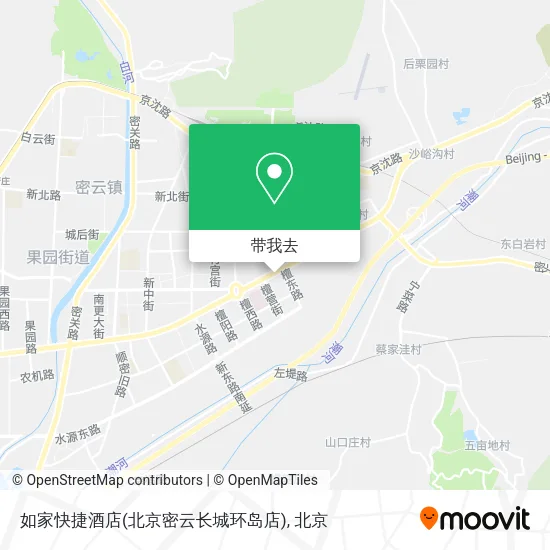 如家快捷酒店(北京密云长城环岛店)地图