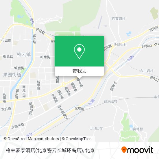 格林豪泰酒店(北京密云长城环岛店)地图