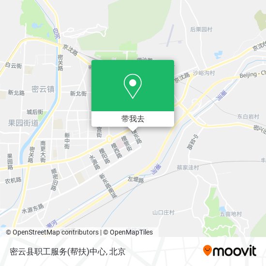 密云县职工服务(帮扶)中心地图