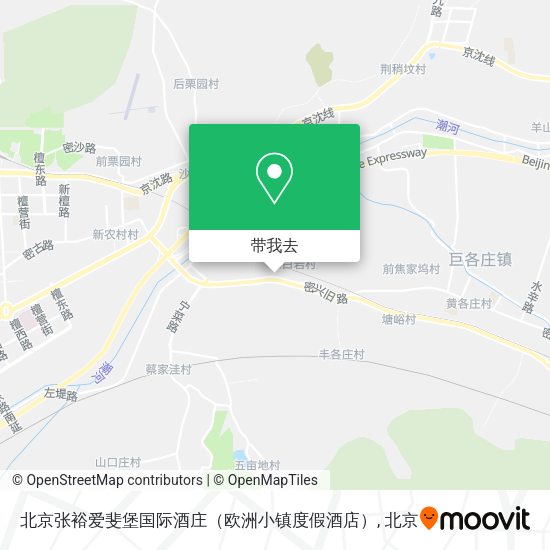 北京张裕爱斐堡国际酒庄（欧洲小镇度假酒店）地图