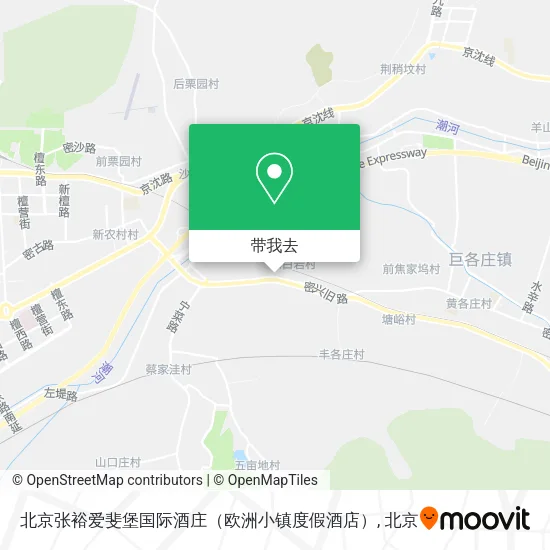 北京张裕爱斐堡国际酒庄（欧洲小镇度假酒店）地图