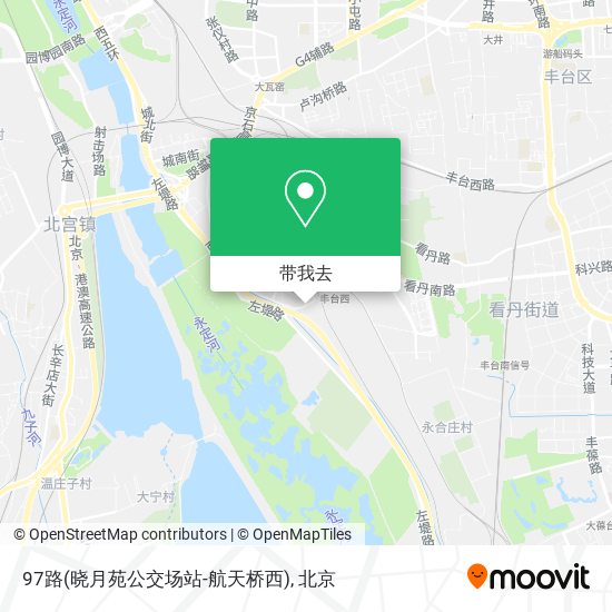 97路(晓月苑公交场站-航天桥西)地图