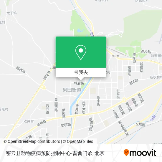 密云县动物疫病预防控制中心-畜禽门诊地图