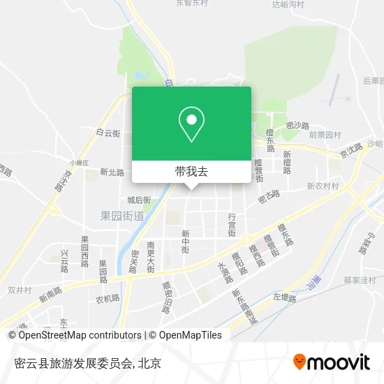 密云县旅游发展委员会地图