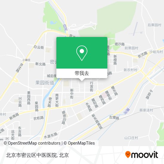 北京市密云区中医医院地图