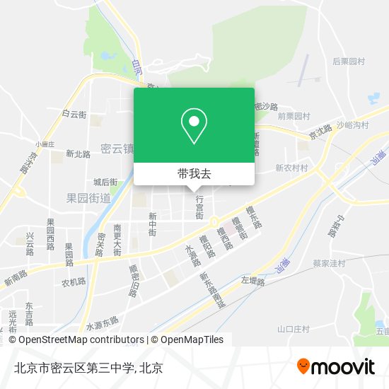 北京市密云区第三中学地图