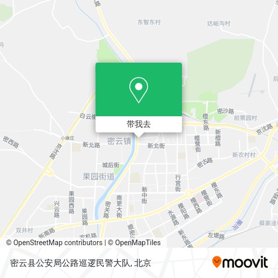 密云县公安局公路巡逻民警大队地图