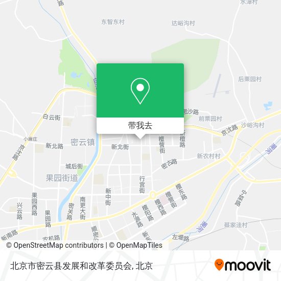 北京市密云县发展和改革委员会地图